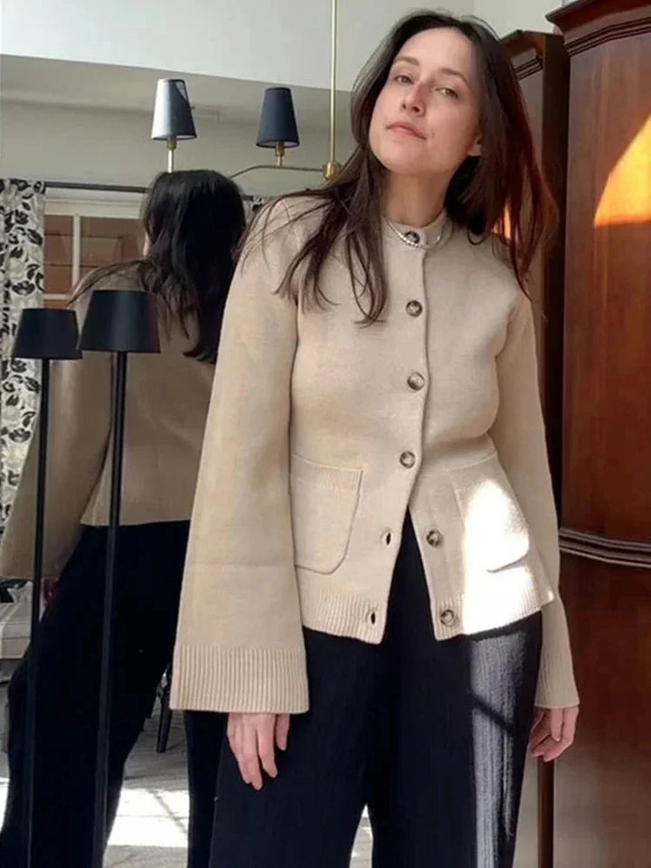 Trendy Button-Up Modern Women's Cardigan