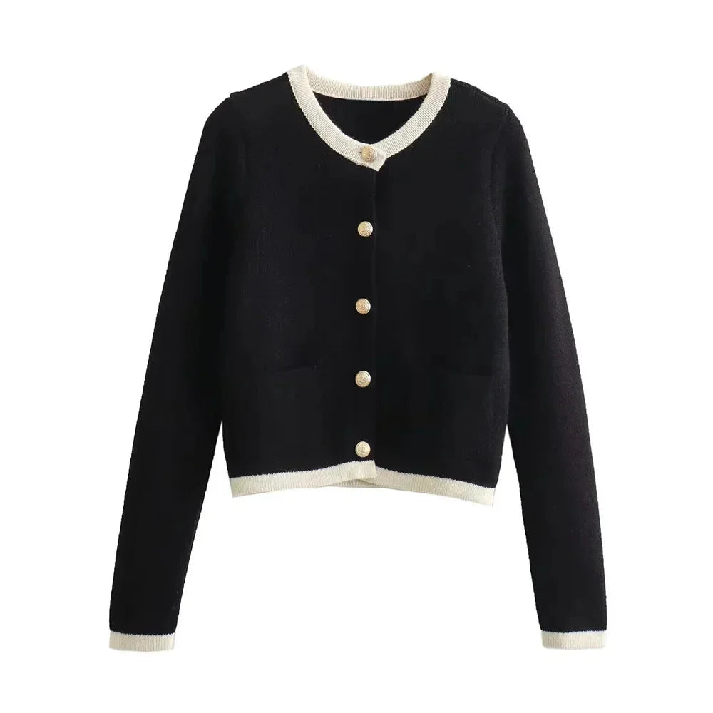 Chic Knitted Women's Cardigan with Buttons