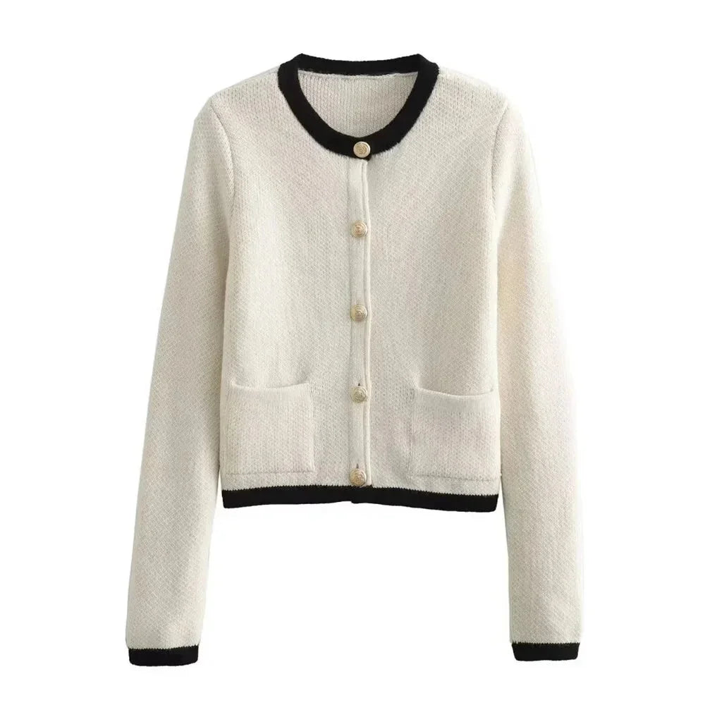 Chic Knitted Women's Cardigan with Buttons