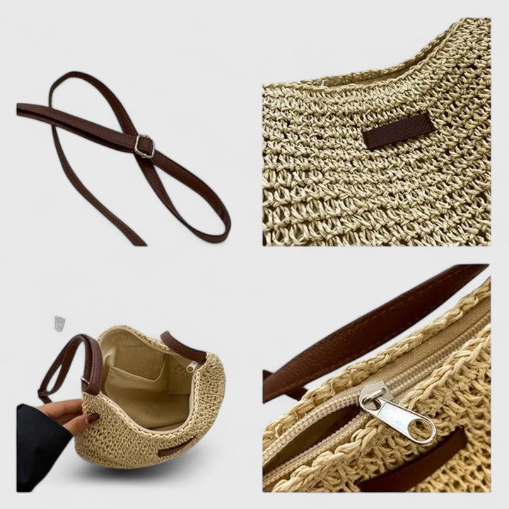 Kathy | Women's Woven Straw Summer Shoulder Bag