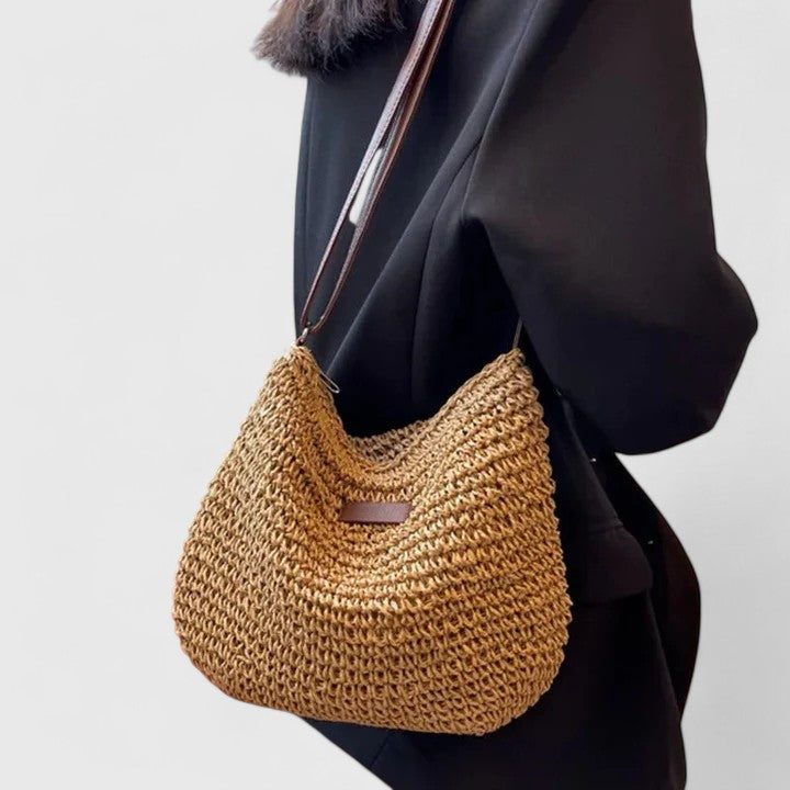 Kathy | Women's Woven Straw Summer Shoulder Bag