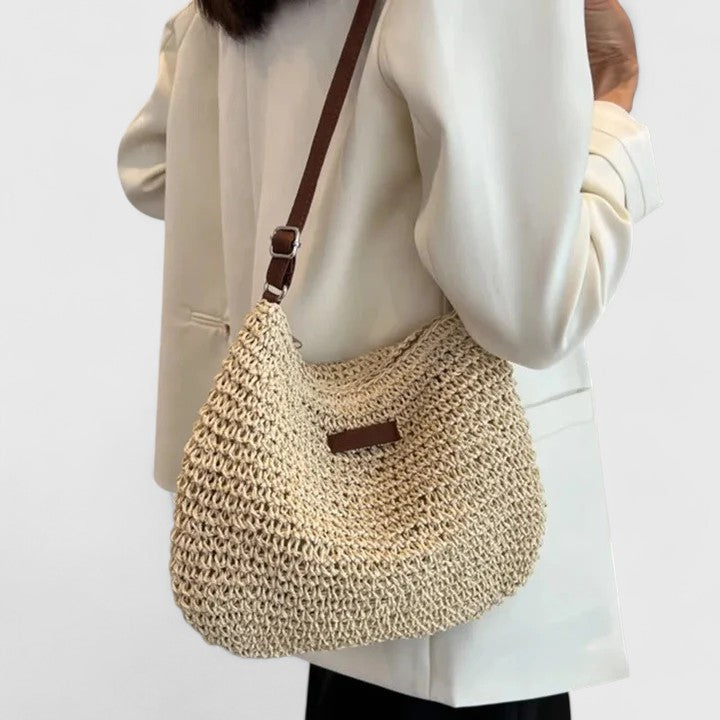 Kathy | Women's Woven Straw Summer Shoulder Bag
