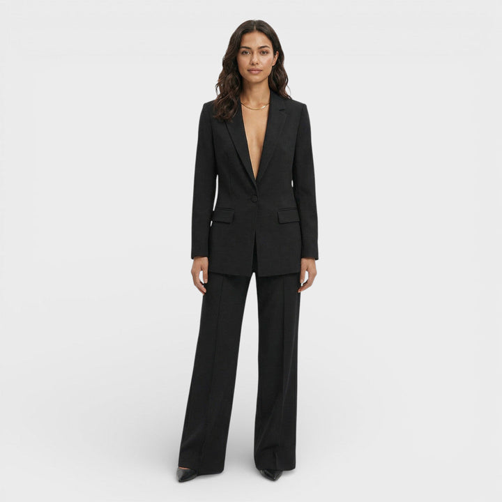 Women's Fitted Blazer with Notched Lapels