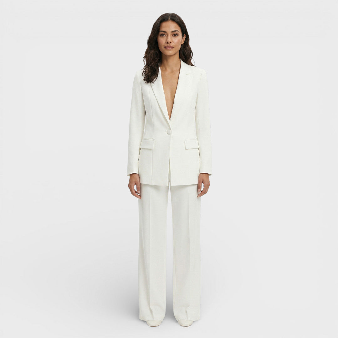 Women's Fitted Blazer with Notched Lapels