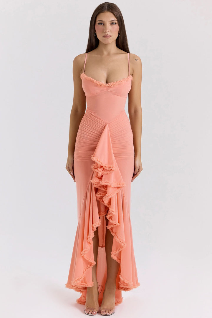 Gabbi Ruffled Midi Dress