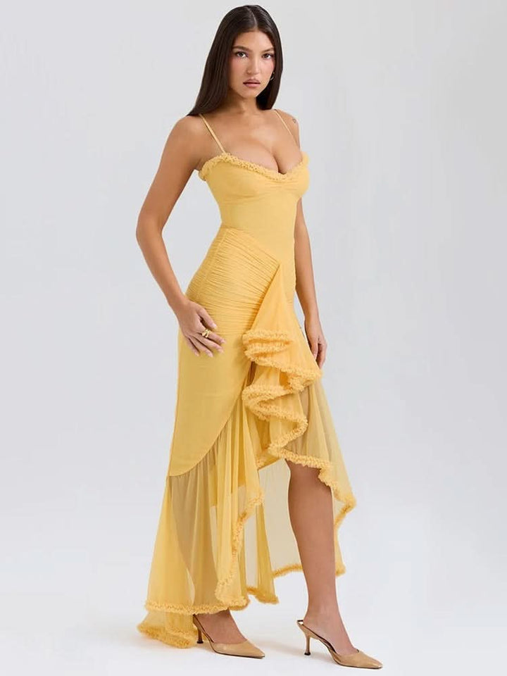 Gabbi Ruffled Midi Dress