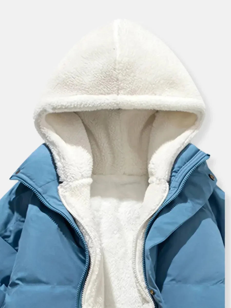 Women's Winter Down Jacket with Hood and Soft Lining