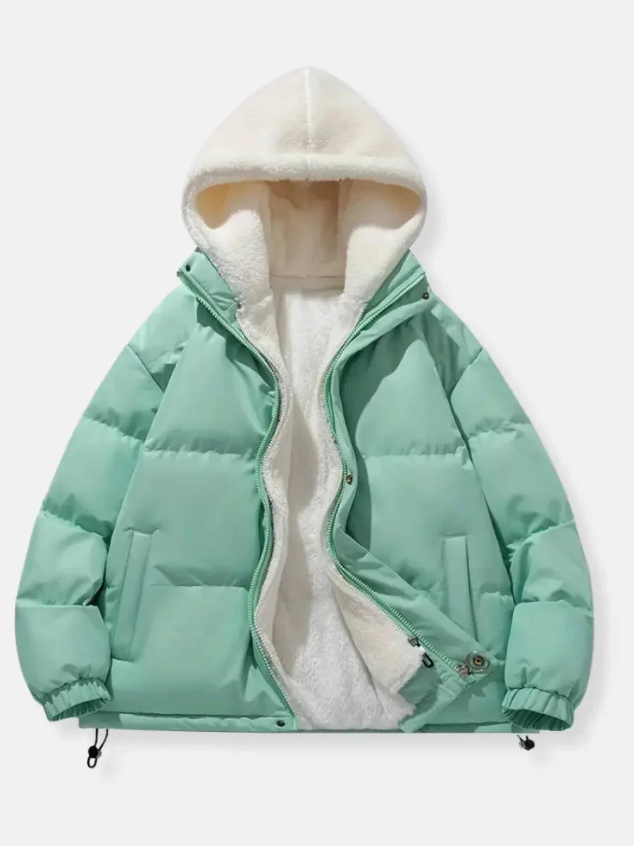 Women's Winter Down Jacket with Hood and Soft Lining