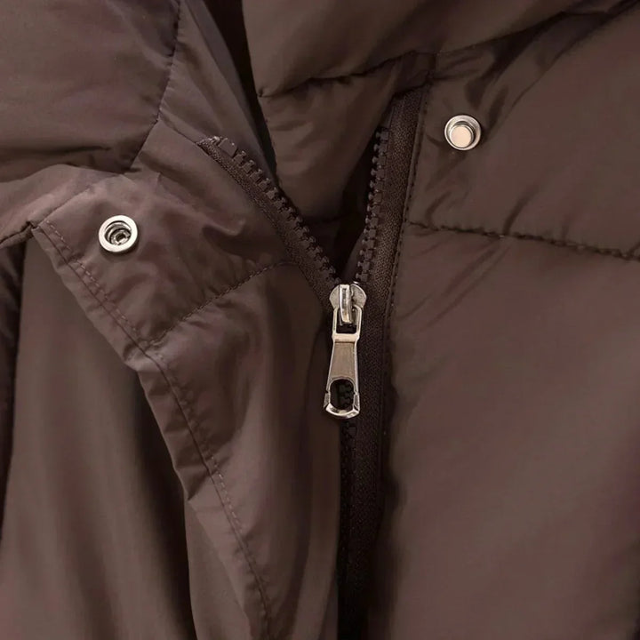 Women's Winter Coat with Belt and Elegant Collar