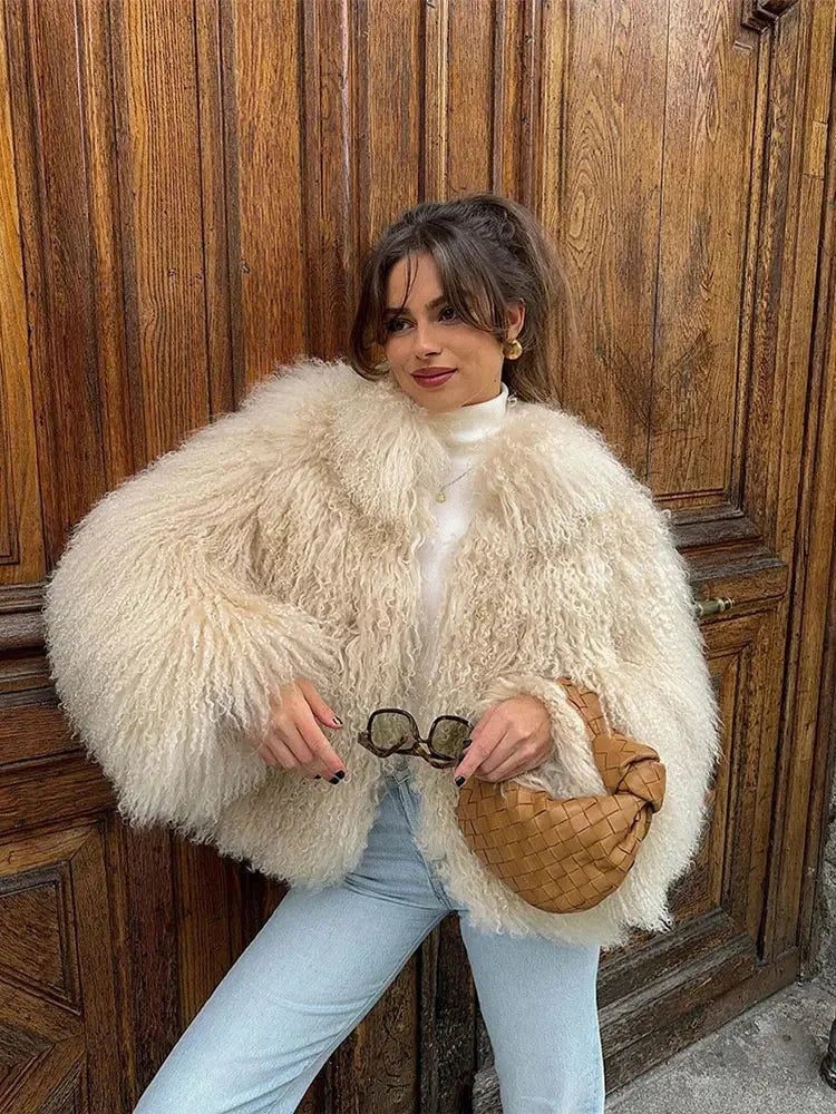 Trendy Women's Faux Fur Coat