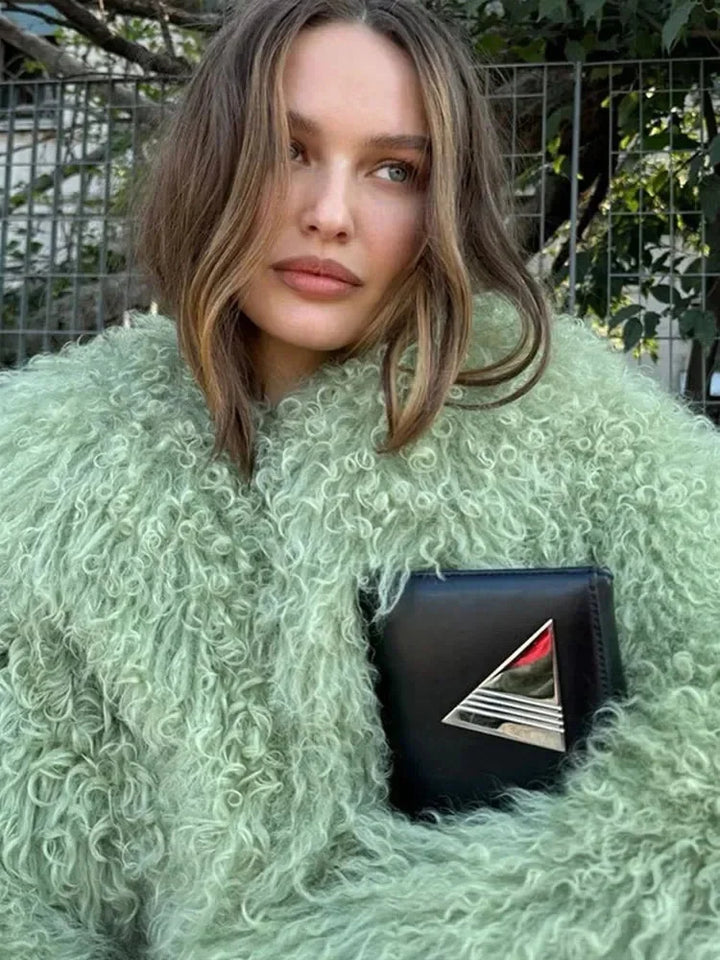 Trendy Women's Faux Fur Coat