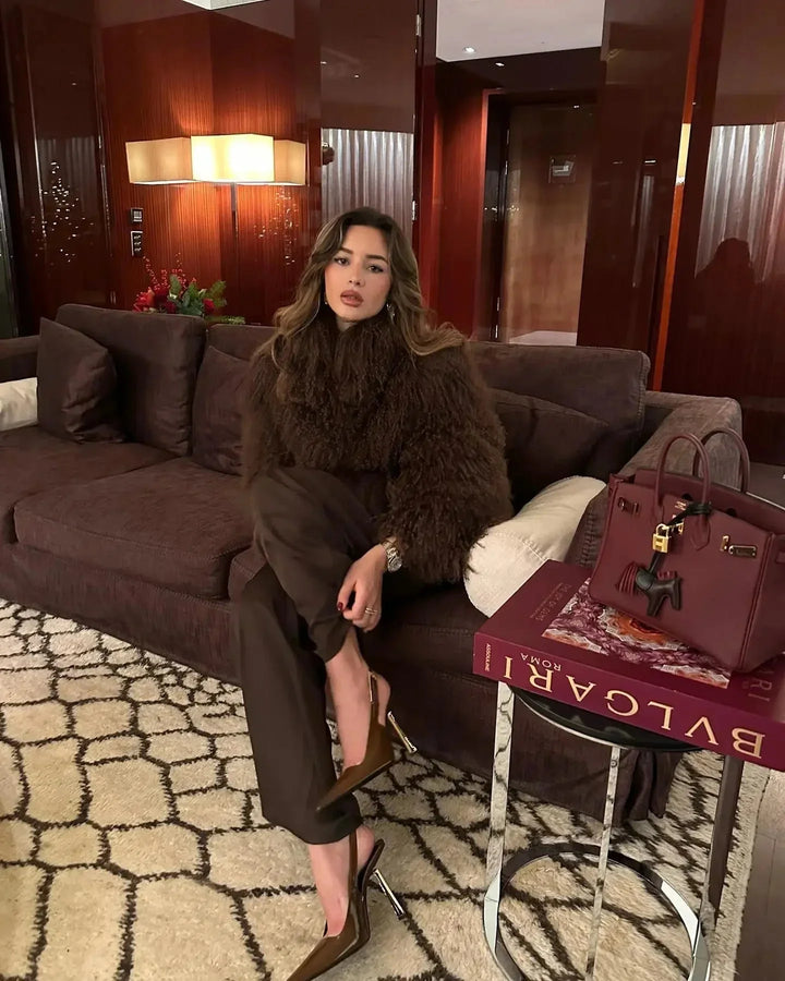 Trendy Women's Faux Fur Coat