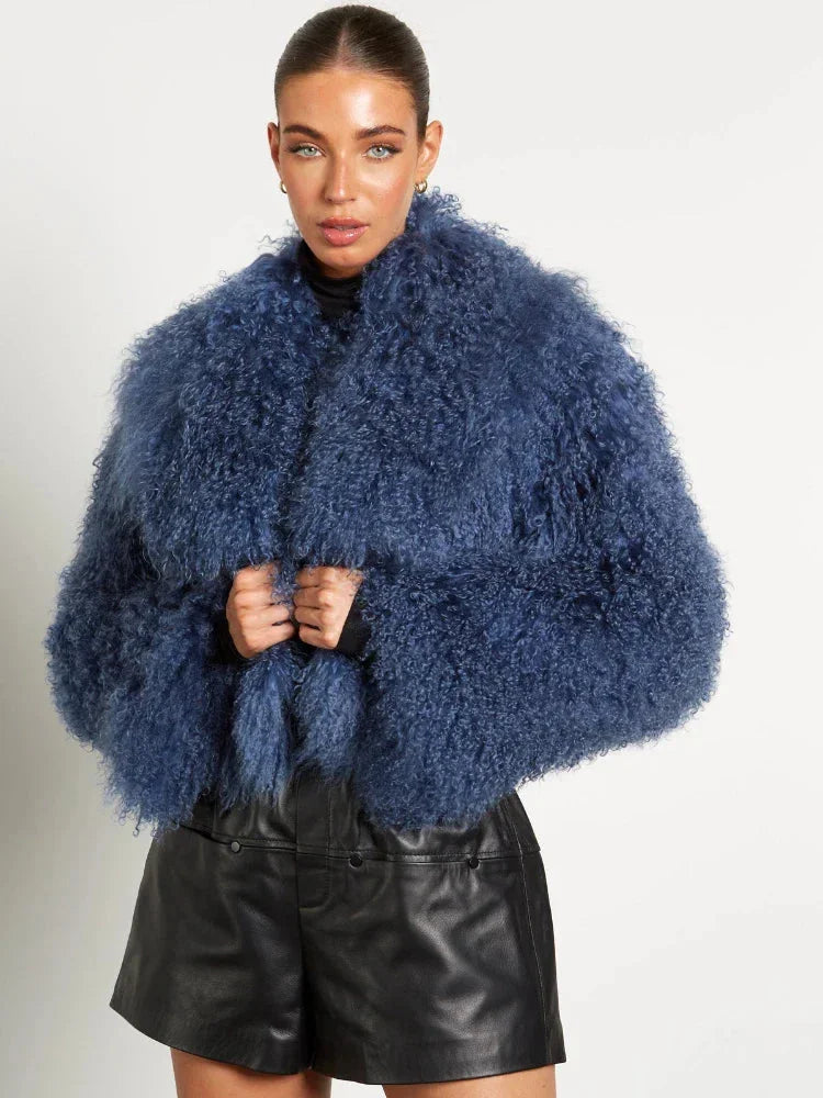 Women's Plush Style Long Sleeve Coat