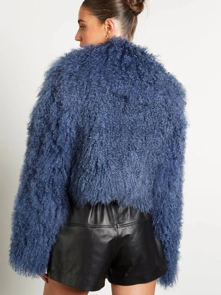 Women's Plush Style Long Sleeve Coat