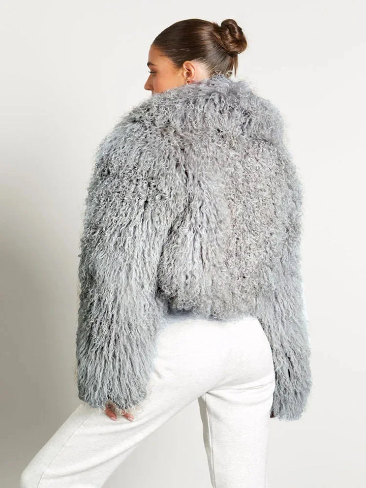 Women's Plush Style Long Sleeve Coat