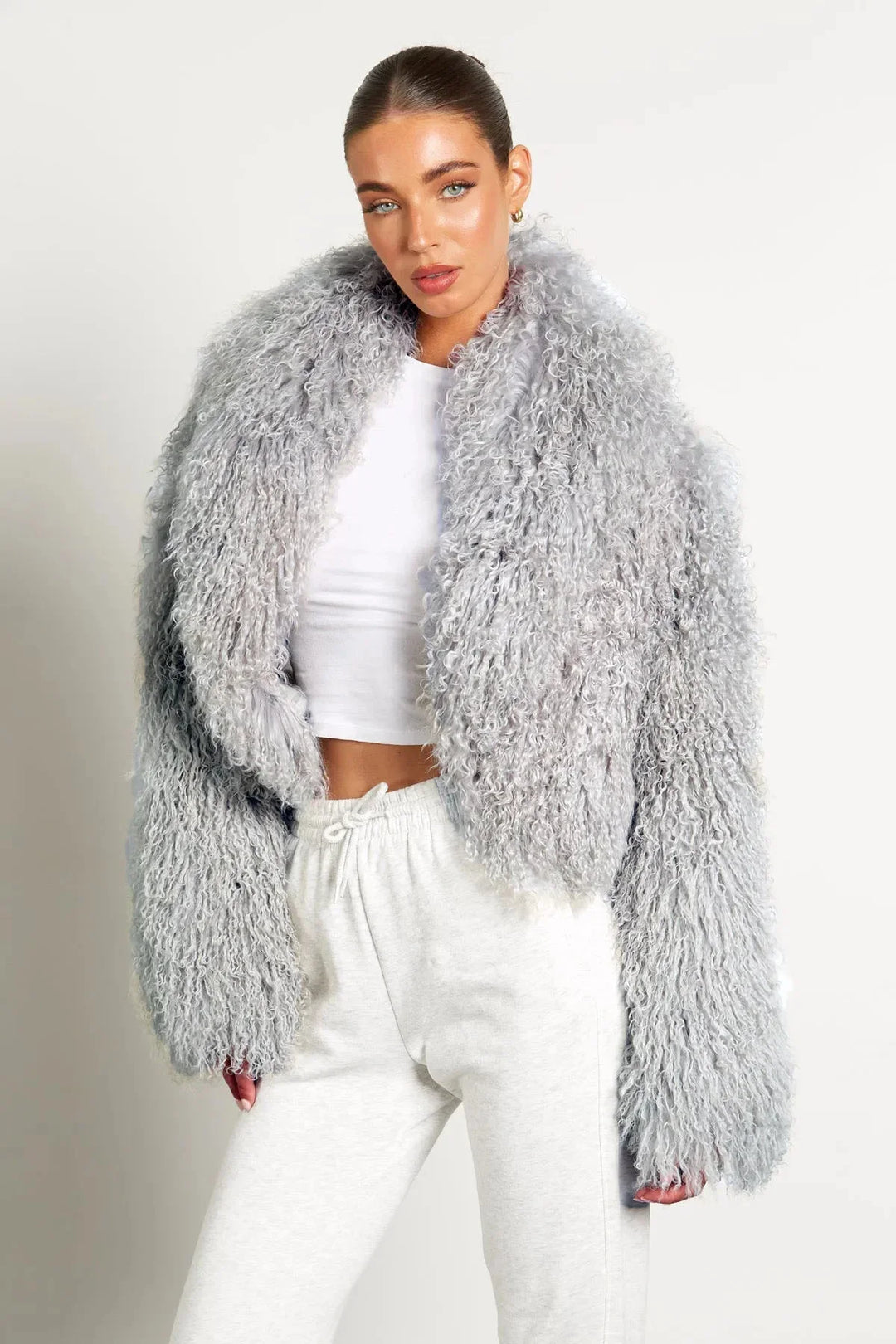 Women's Plush Style Long Sleeve Coat
