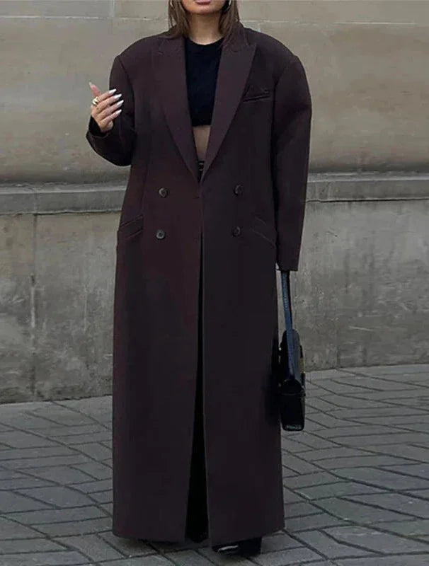 Elegant long women's coat for all seasons