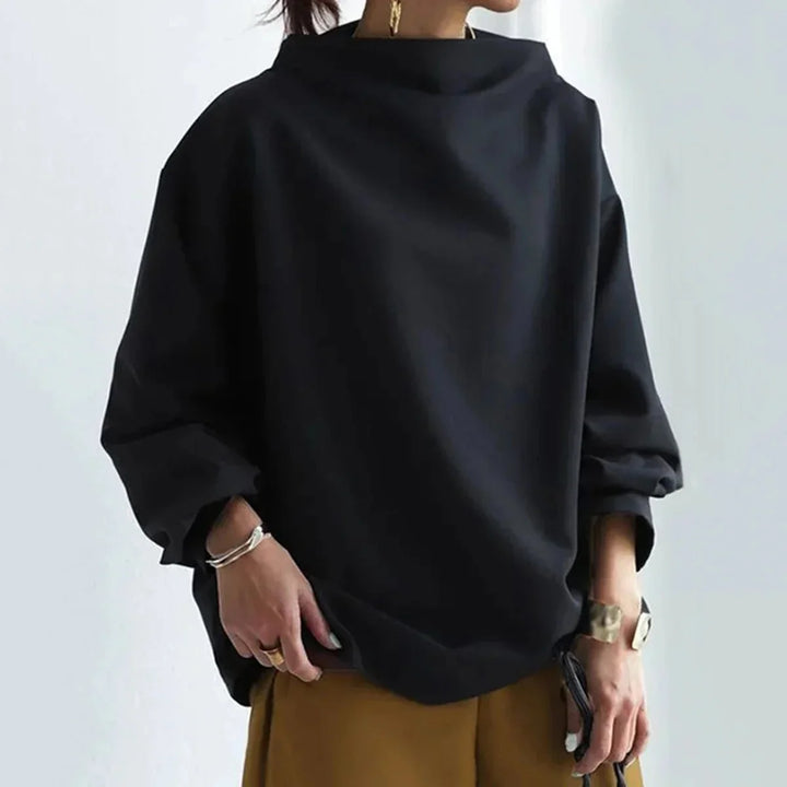 Chic Black High Neck Sweater for Women