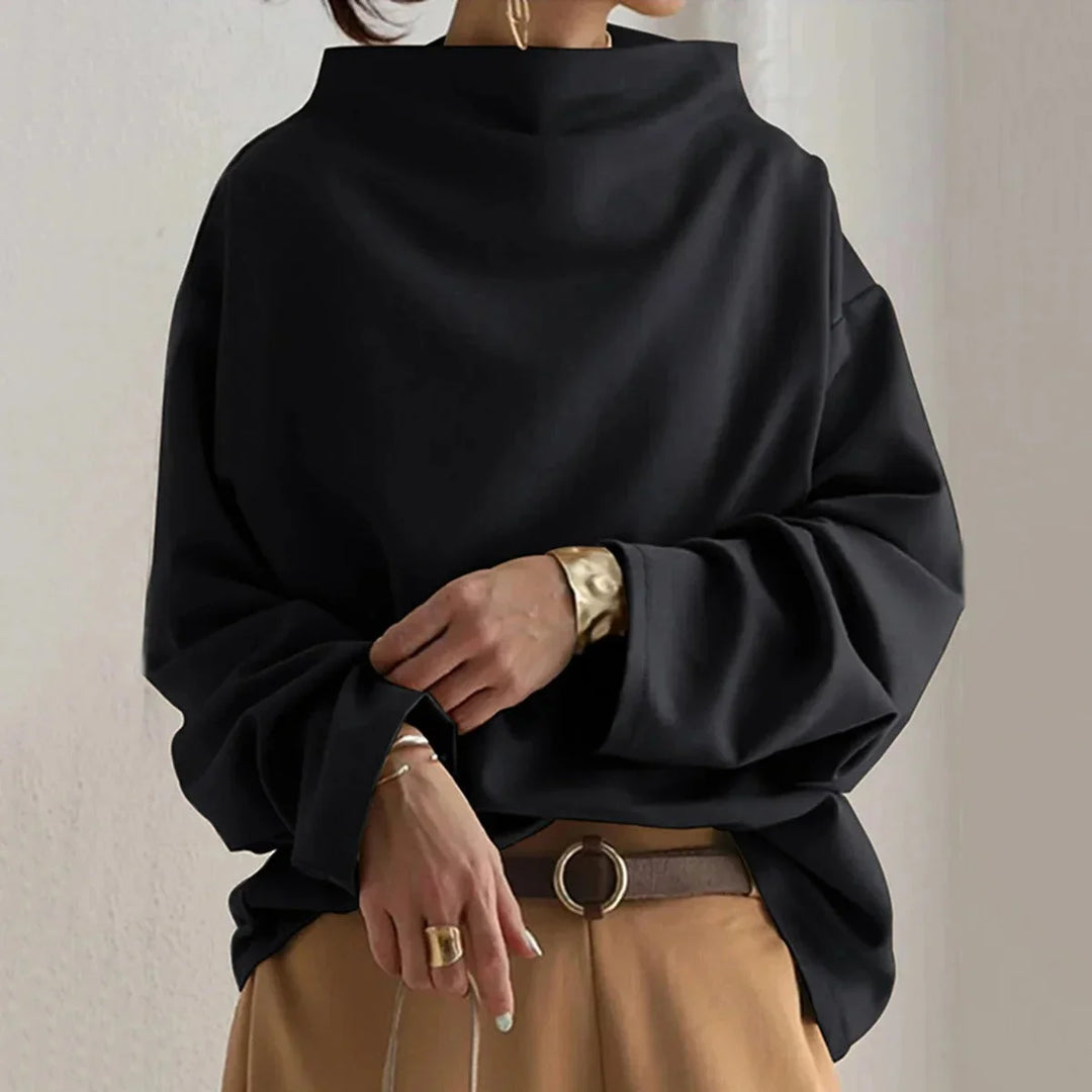 Chic Black High Neck Sweater for Women