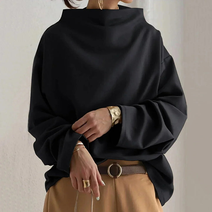 Chic Black High Neck Sweater for Women