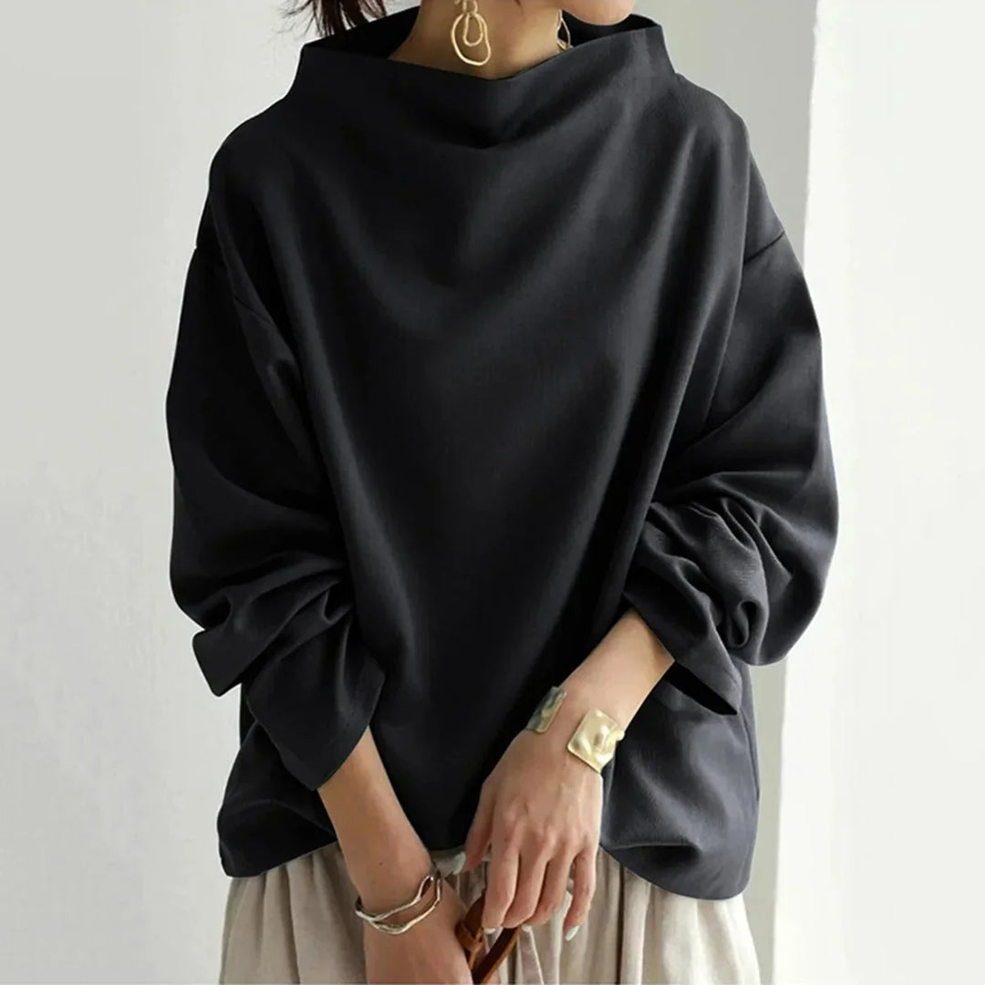 Chic Black High Neck Sweater for Women