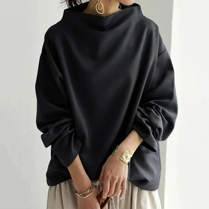 Chic Black High Neck Sweater for Women
