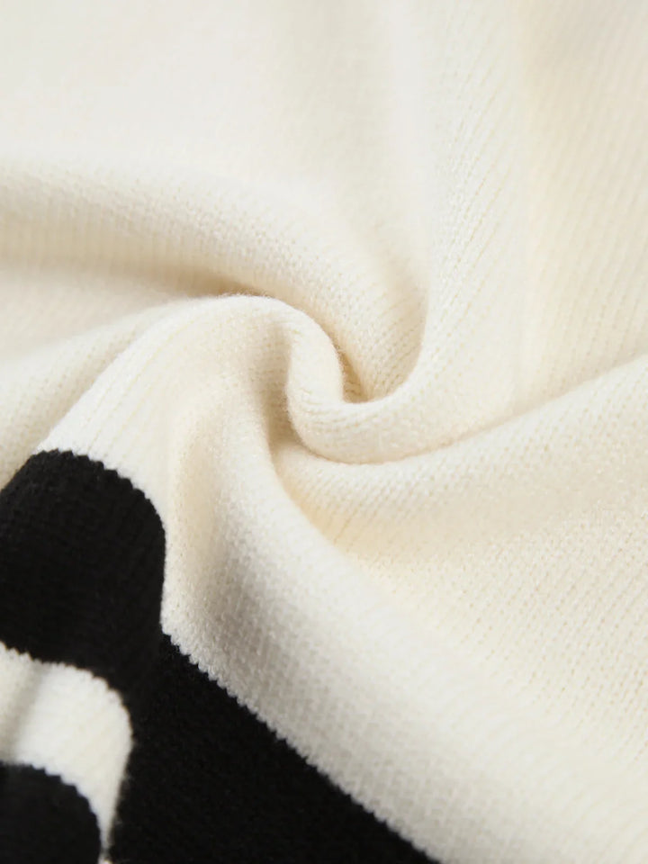 Striped High Neck Sweater for Women