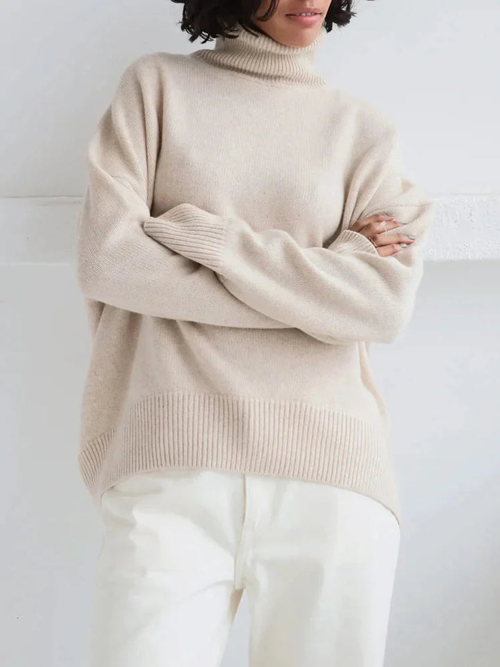 Comfortable Women's Turtleneck Sweater with Long Sleeves