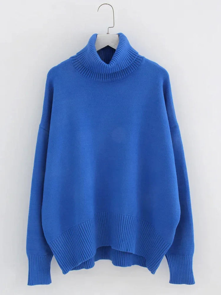 Comfortable Women's Turtleneck Sweater with Long Sleeves
