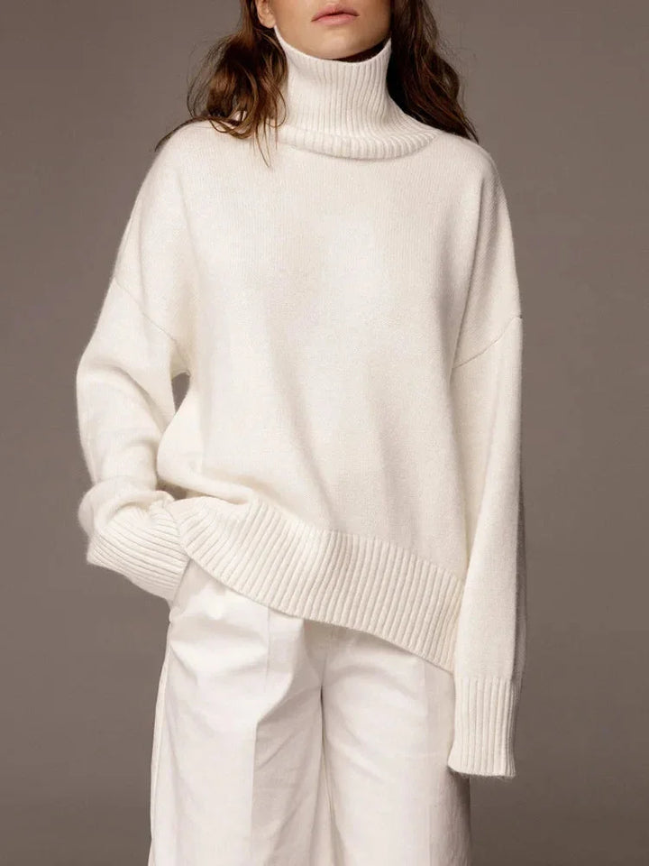 Comfortable Women's Turtleneck Sweater with Long Sleeves