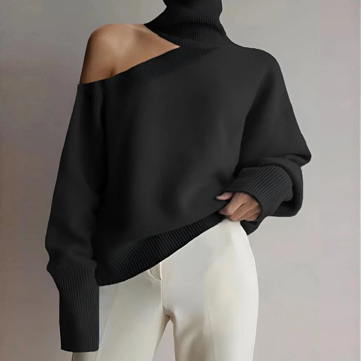Women's Off-Shoulder Turtleneck Sweater Fashion