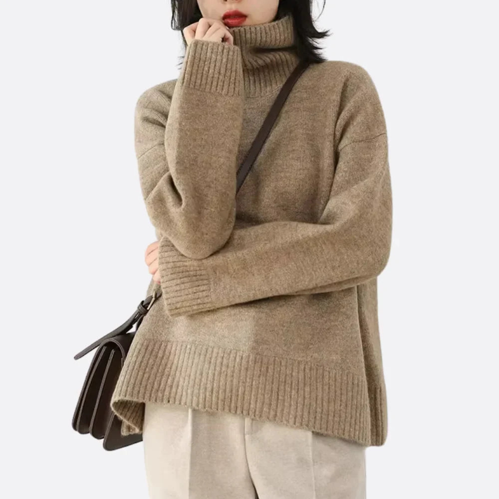 Oversized Comfortable Turtleneck Sweater for Women