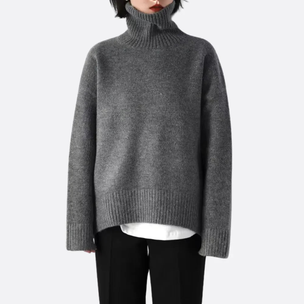 Oversized Comfortable Turtleneck Sweater for Women