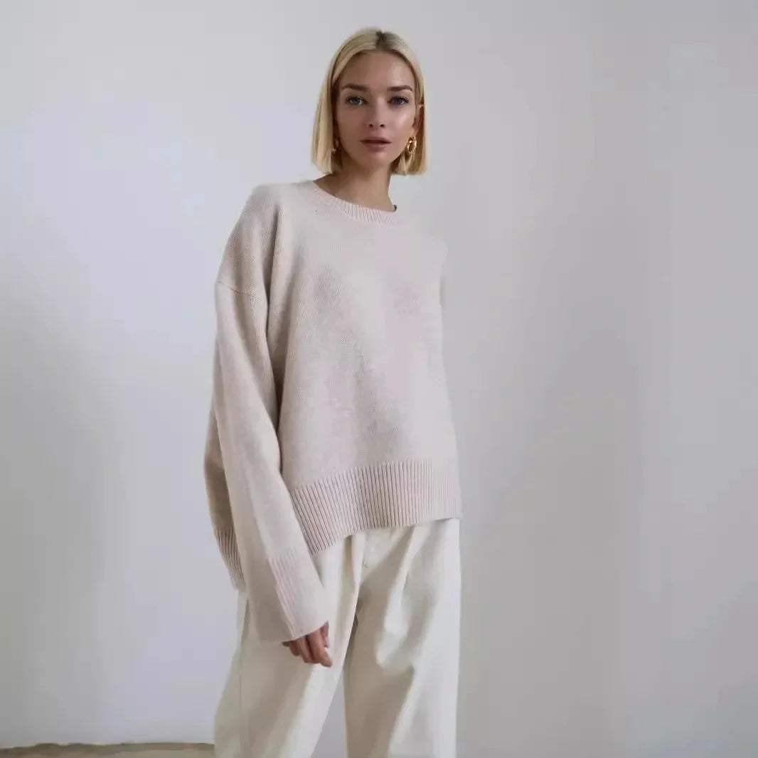 Women's Long Sleeve Round Neck Sweater