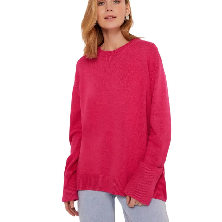 Women's Long Sleeve Round Neck Sweater