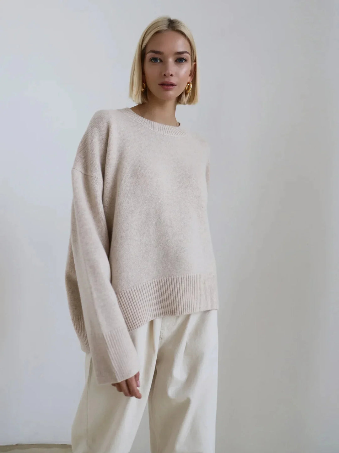 Women's Long Sleeve Round Neck Sweater