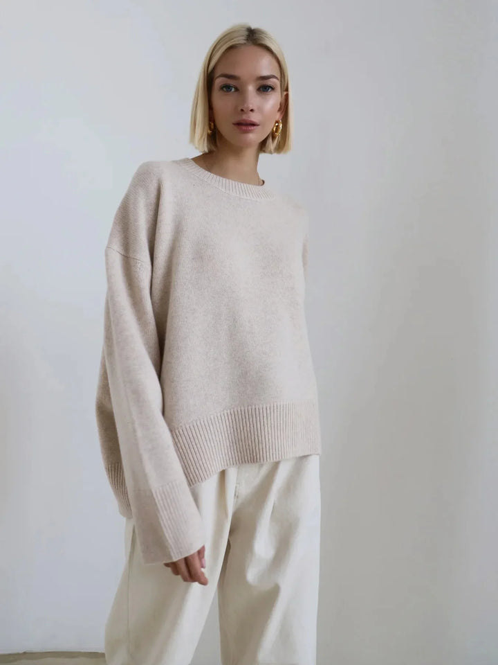 Women's Long Sleeve Round Neck Sweater