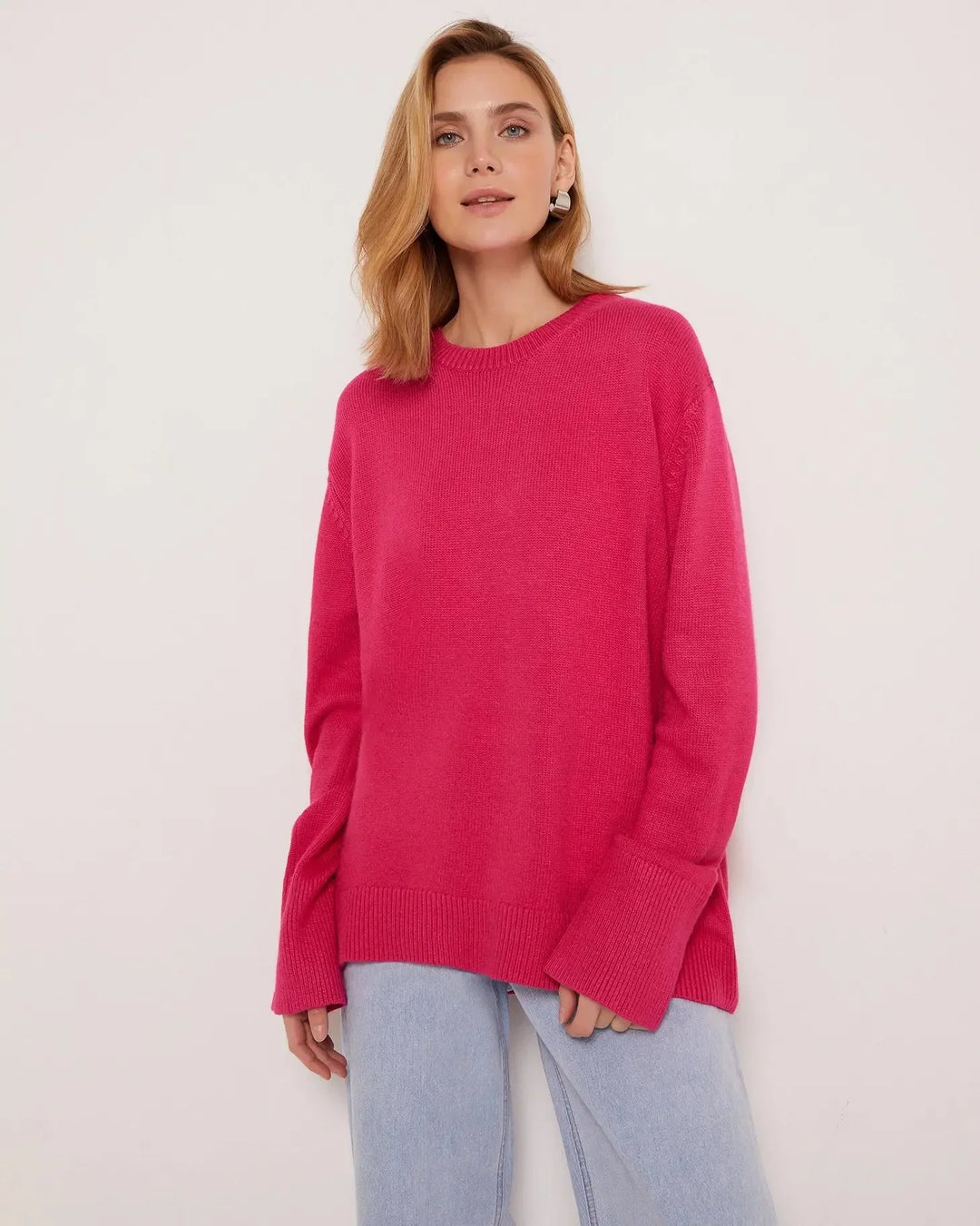Women's Long Sleeve Round Neck Sweater