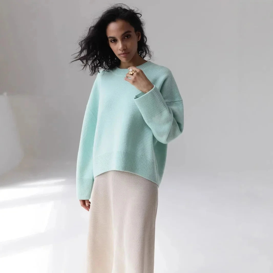 Women's Long Sleeve Round Neck Sweater