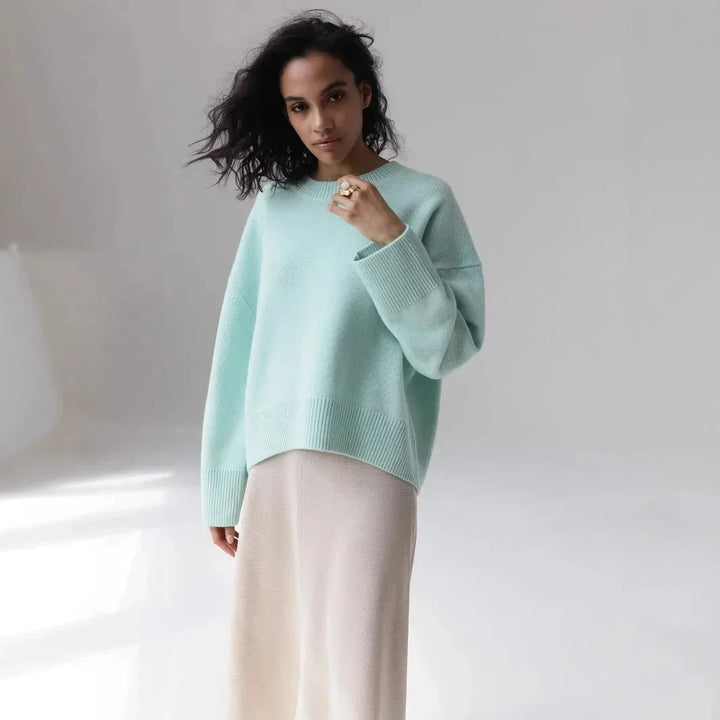 Women's Long Sleeve Round Neck Sweater
