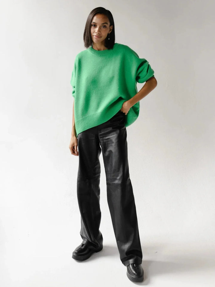 Women's Long Sleeve Round Neck Sweater