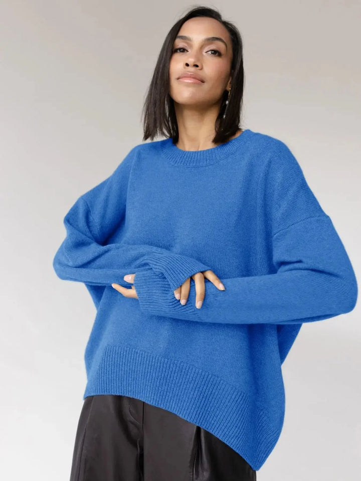 Women's Long Sleeve Round Neck Sweater