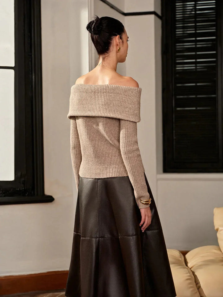 Chic and Elegant Off-Shoulder Sweater for Women