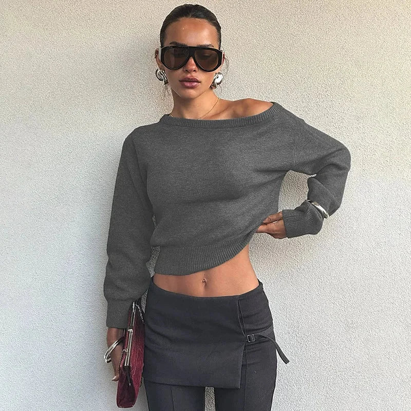 One-Shoulder Pullover for Women - Casual Style