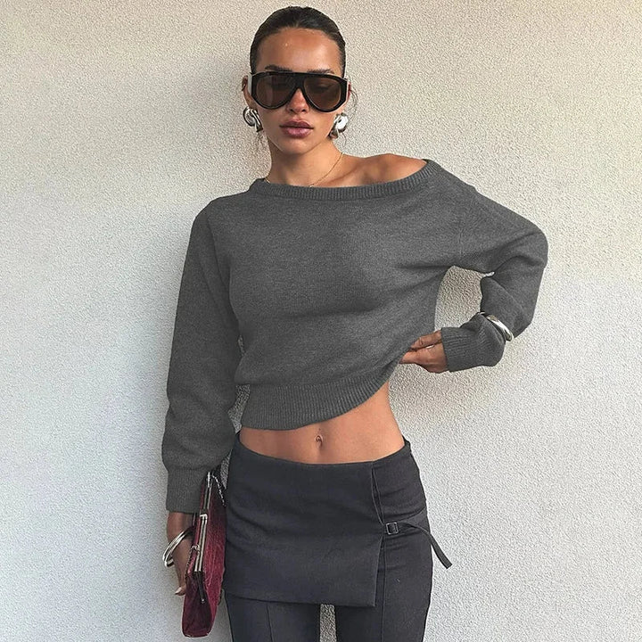 One-Shoulder Pullover for Women - Casual Style