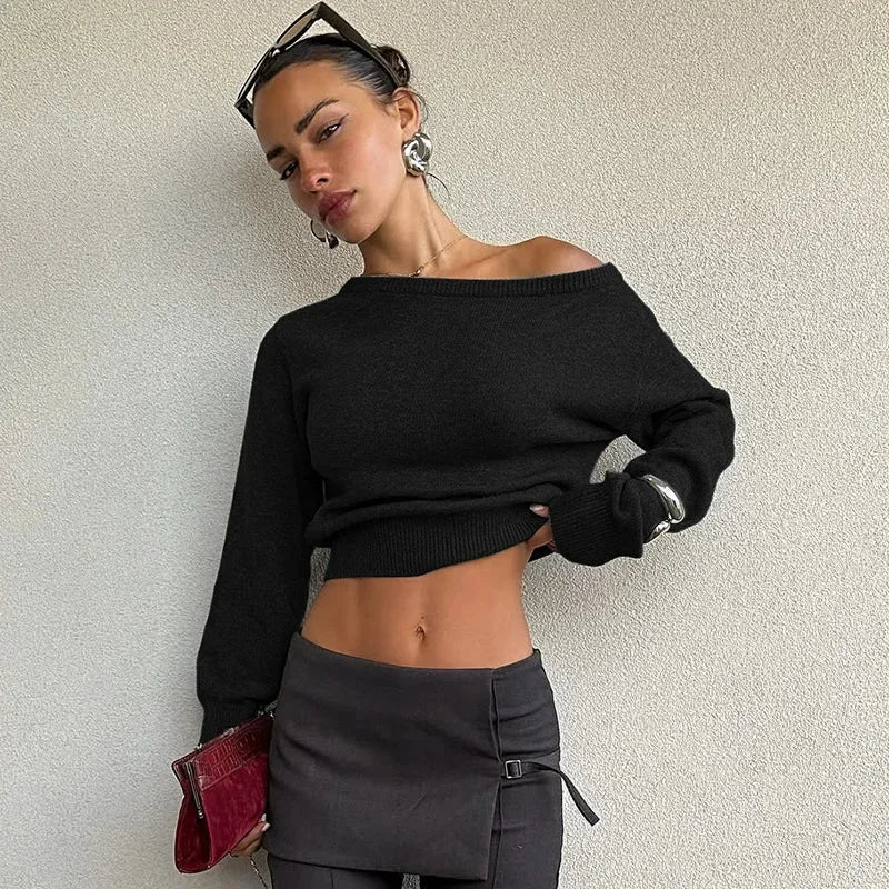 One-Shoulder Pullover for Women - Casual Style