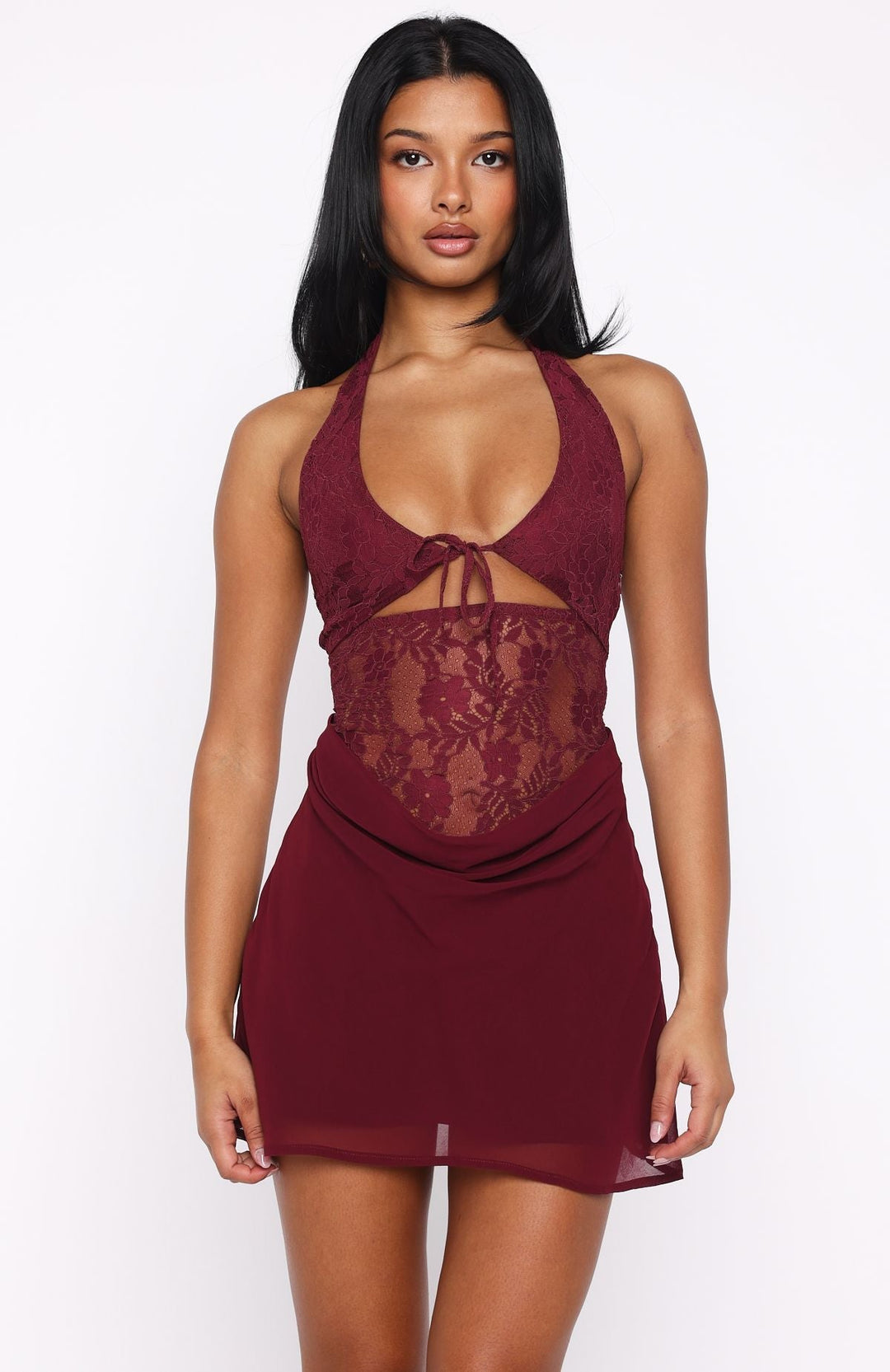 Burgundy Noir Mini Dress