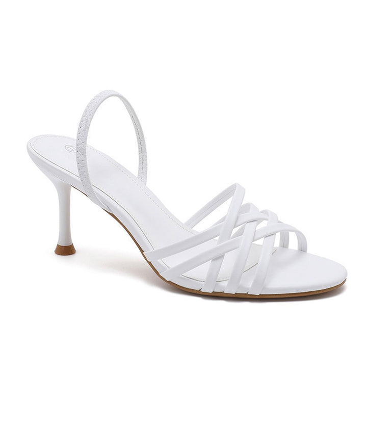 Kitten Heels Saddy White