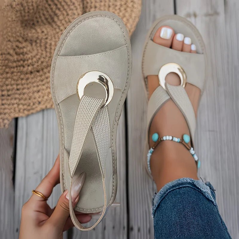 Women's Buckle Strap Sandals | Comfortable Summer Flat Sandals