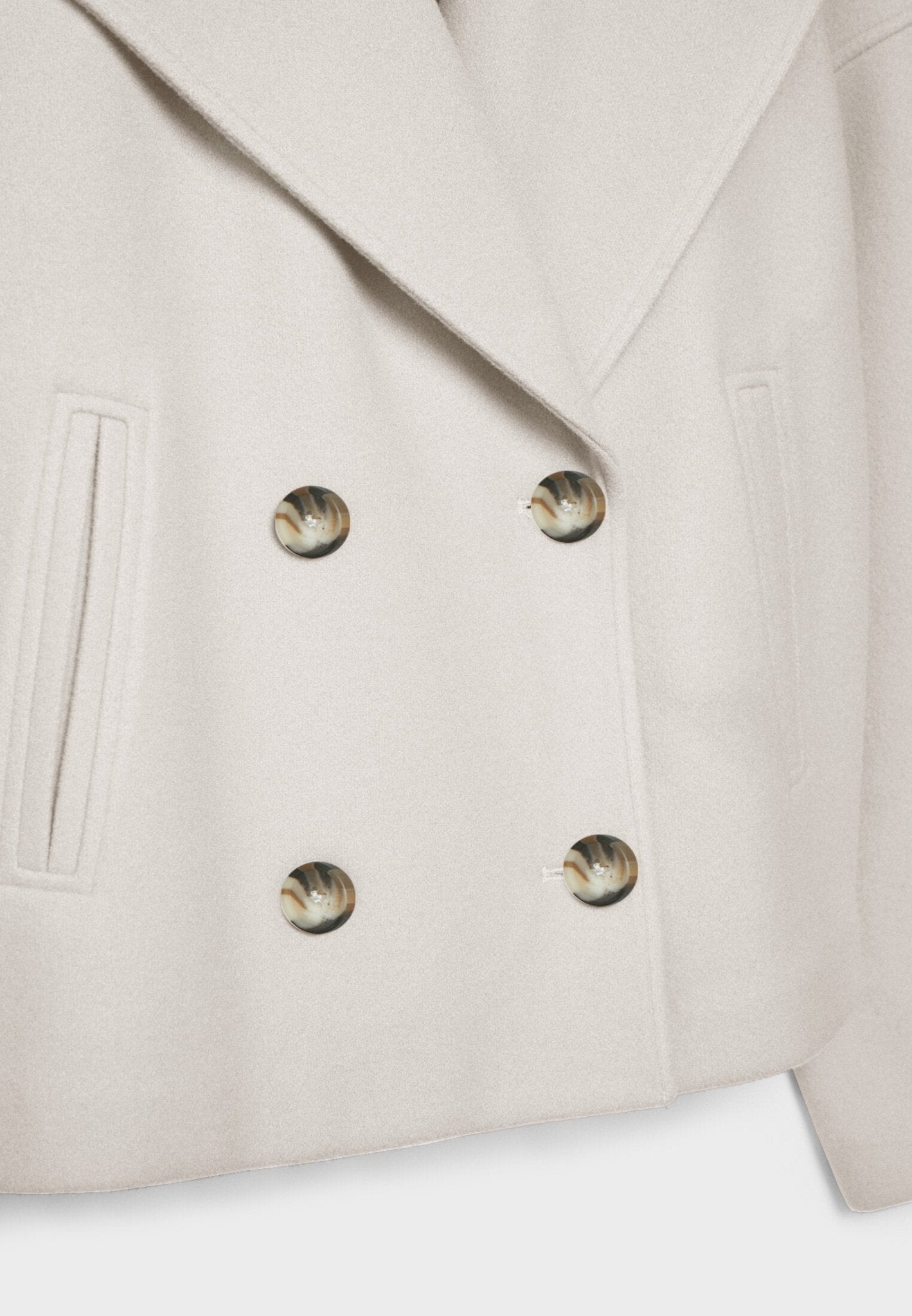 Women's Cropped Tailored Blazer | Double-Breasted Fitted Suit Jacket
